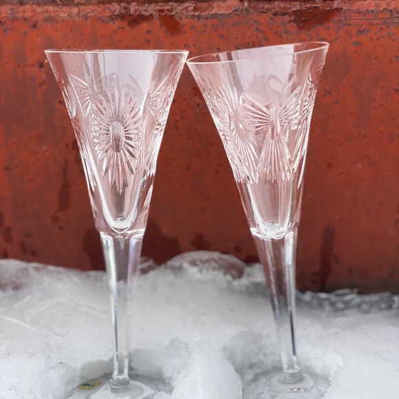 Waterford Millennium Universal Toasting Flute Pair - Picture 3 of 8
